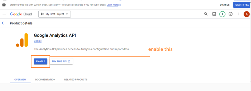 How to add Enable Google Analytics API ? - DevOps Freelancer