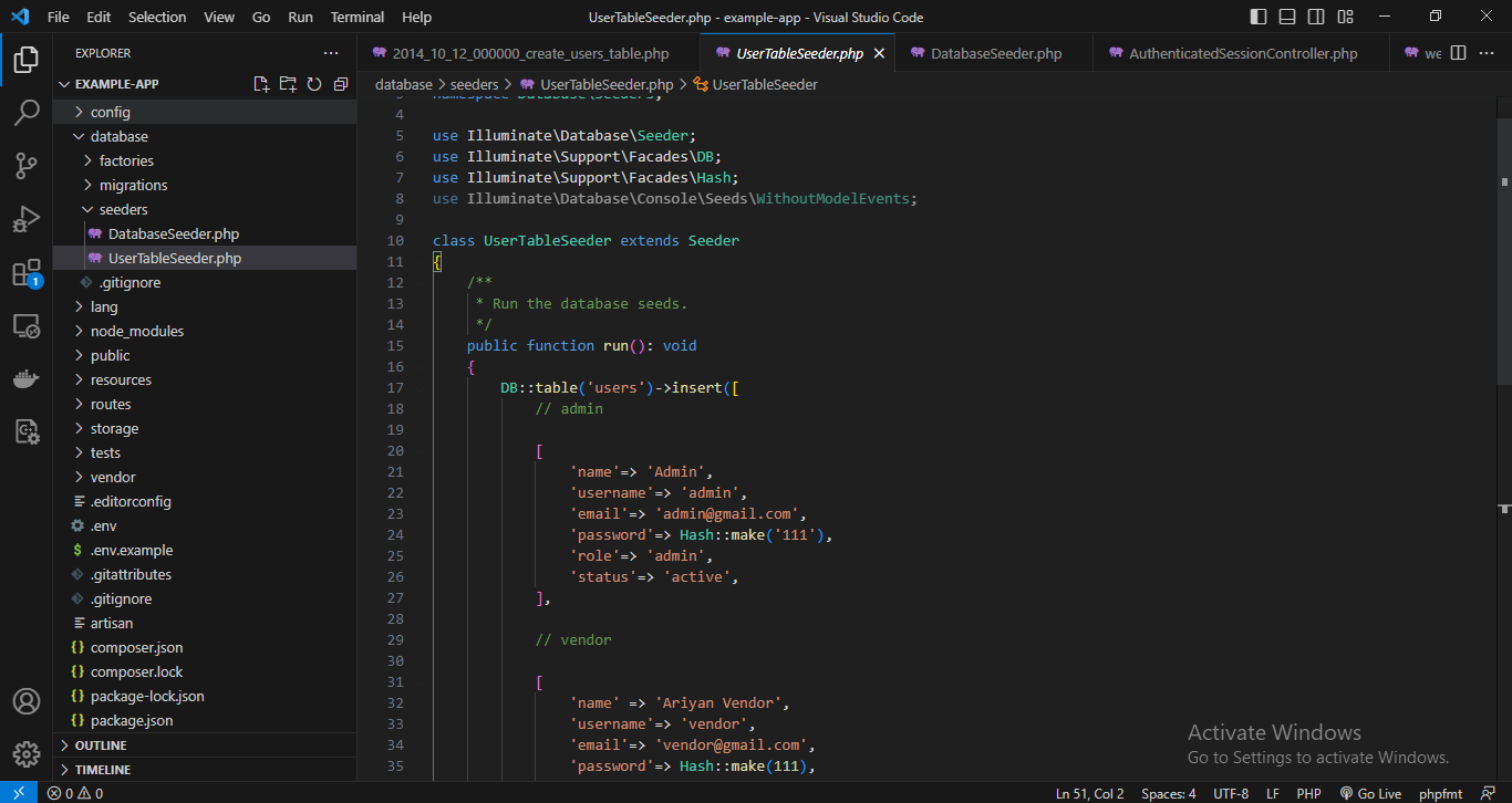 Multi Auth Login in laravel Admin Vendor and User? - DevOps Freelancer
